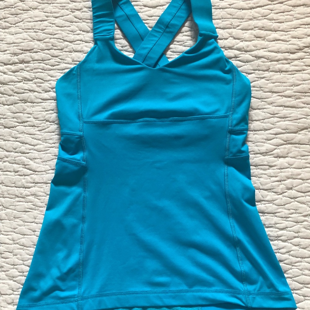 Lululemon Push Your Limits Blue Tank